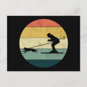 犬スキージャーリングエクストリームウィンタースポーツスキレースレース ポストカード (正面)