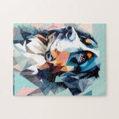 犬スタイリッシュポートレートベルネーゼ山 ジグソーパズル (横)