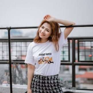 犬スタイリッシュ母Tシャツ Tシャツ