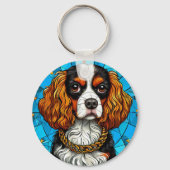 犬ステンドグラスポートレート キーホルダー (裏面)