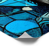 犬ステンドグラスポートレート ポスター (角)