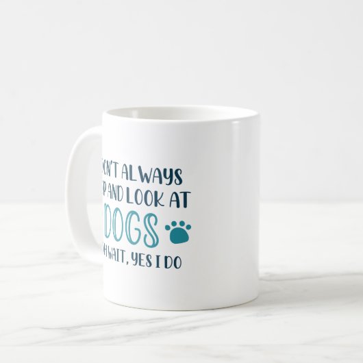 犬ストップを見る コーヒーマグカップ (正面左)