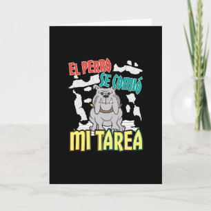 犬スペインのの食べ宿題 – Perro Tarea カード