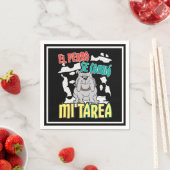 犬スペインのの食べ宿題 – Perro Tarea スタンダードカクテルナプキン (インサイチュ)