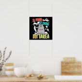 犬スペインのの食べ宿題 – Perro Tarea ポスター (キッチン)