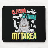 犬スペインのの食べ宿題 – Perro Tarea マウスパッド (正面)