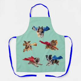 犬スーパーヒーローエプロン エプロン