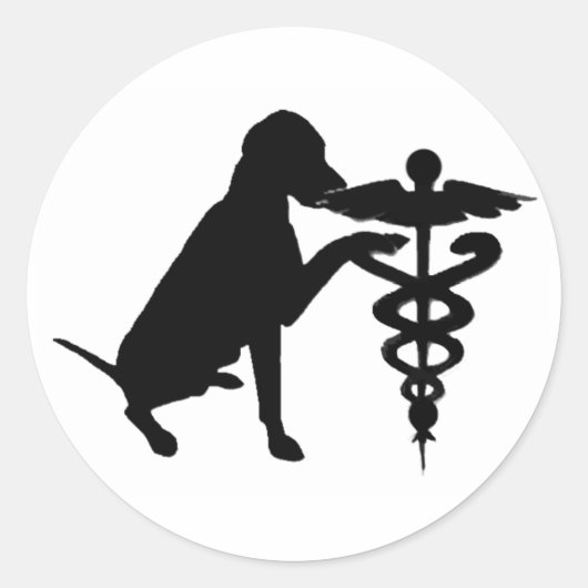 犬セラピー病院 ラウンドシール (正面)