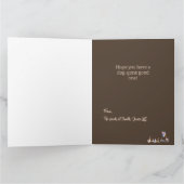 犬テーマカスタムハッピーバースデーパーソナライズされたビッグ カード (内部)