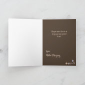 犬テーマカスタムハッピーバースデーパーソナライズされた カード (内部)