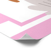 犬テーマ誕生会 |子犬のサインピンクを採用 ポスター (角)