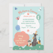 犬テーマ誕生会 招待状 (正面)