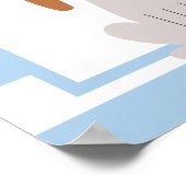 犬テーマ誕生会 |青い青い子犬を採用 ポスター (角)