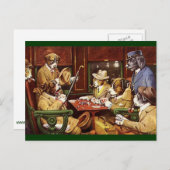 犬トランプ葉書 ポストカード (正面/裏面)