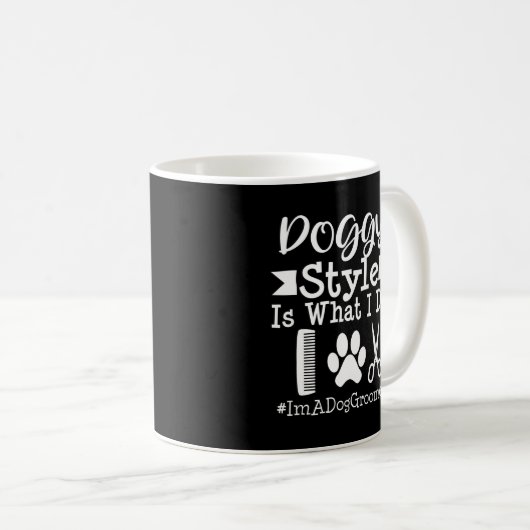 犬トリマーおもしろい感謝の贈り物 コーヒーマグカップ (正面右)