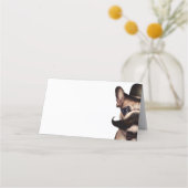 犬トリマーかわいいフランスのブルドッグ折り畳み 予約カード (裏面)