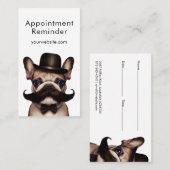 犬トリマーかわいいブフランスのルドッグ 予約カード (正面/裏面)