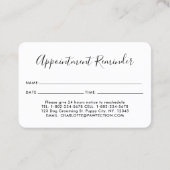 犬トリマーかわいい犬ペットシッター事業 予約カード (裏面)