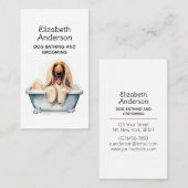 犬トリマーアフガンハウンド 名刺 (正面/裏面)