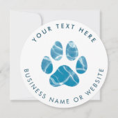 犬トリマーウォッシュウォーター足プリントQRコード (正面)