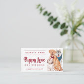 犬トリマーウォーカーロイヤリティ 名刺 (スタンド正面)