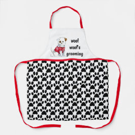 犬トリマーオールオーバープリントエプロン エプロン