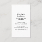 犬トリマーシュナウザー 名刺 (裏面)