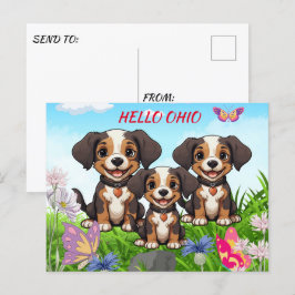犬トリマーハッピーパピースハガキ ポストカード
