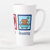 犬トリマーピースラブペットグルーミング カフェラテマグ (右)