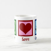 犬トリマーピースラブペットグルーミング コーヒーマグカップ (中央)