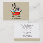 犬トリマーファンシーツメ足オーガニック槽 名刺 (正面/裏面)