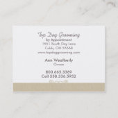 犬トリマーファンシーツメ足オーガニック槽 名刺 (裏面)