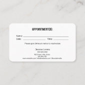 犬トリマーペットケアベテリアンリアアポイントメント 名刺 (裏面)