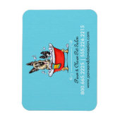 犬トリマーペットサロンファンシータブブルービジネス マグネット (縦)