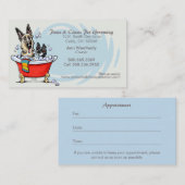 犬トリマーペットスパクローバブルーアポイントメント 予約カード (正面/裏面)