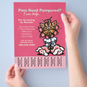 犬トリマーペットスパヨークシャーテリアカーラーズティアシート チラシ (手)