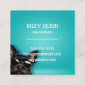 犬トリマーポープリン縁どト スクエア名刺 (裏面)