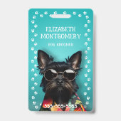 犬トリマーポープリン縁どト バッジ (Back)