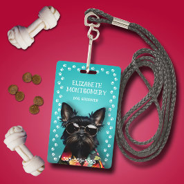 犬トリマーポープリン縁どト バッジ