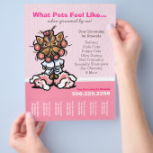 犬トリマー及びスパヨークシャーテリアピンクティアシート チラシ (手)