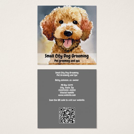 犬トリマー名刺 (正面&裏面)