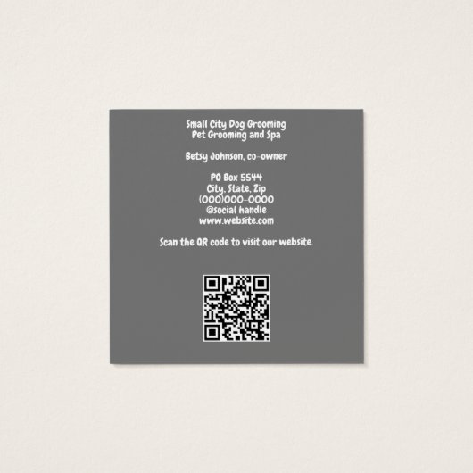 犬トリマー名刺 (裏面)