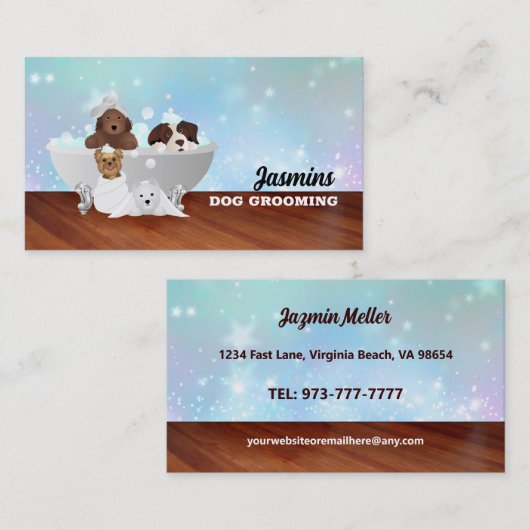 犬トリマー名刺 名刺 (正面/裏面)