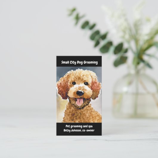 犬トリマー名刺 名刺 (スタンド正面)
