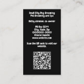 犬トリマー名刺 名刺 (裏面)