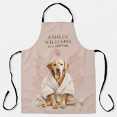 犬トリマー赤面 エレガント エプロン (正面)