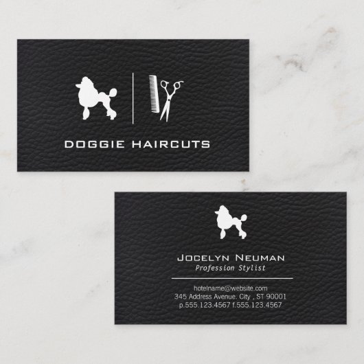 犬トリマー 名刺 (正面/裏面)