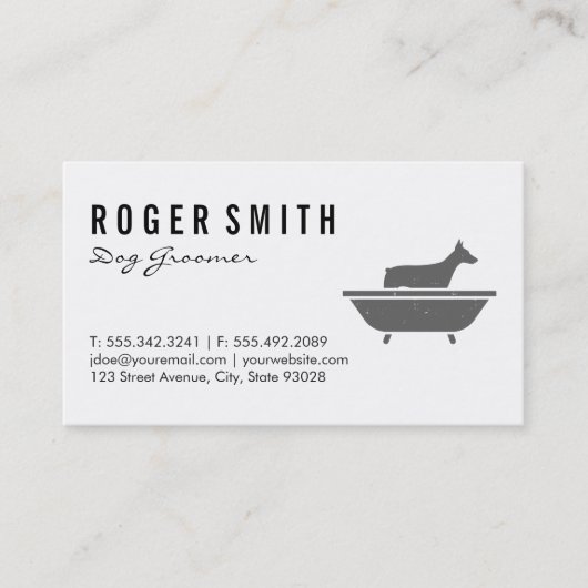 犬トリマー 名刺 (正面)