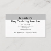 犬トレーナお洒落ーおもしろいブラックドッグ 名刺 (裏面)