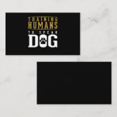 犬トレーナーおもしろい犬機敏性トレーニング 名刺 (正面/裏面)